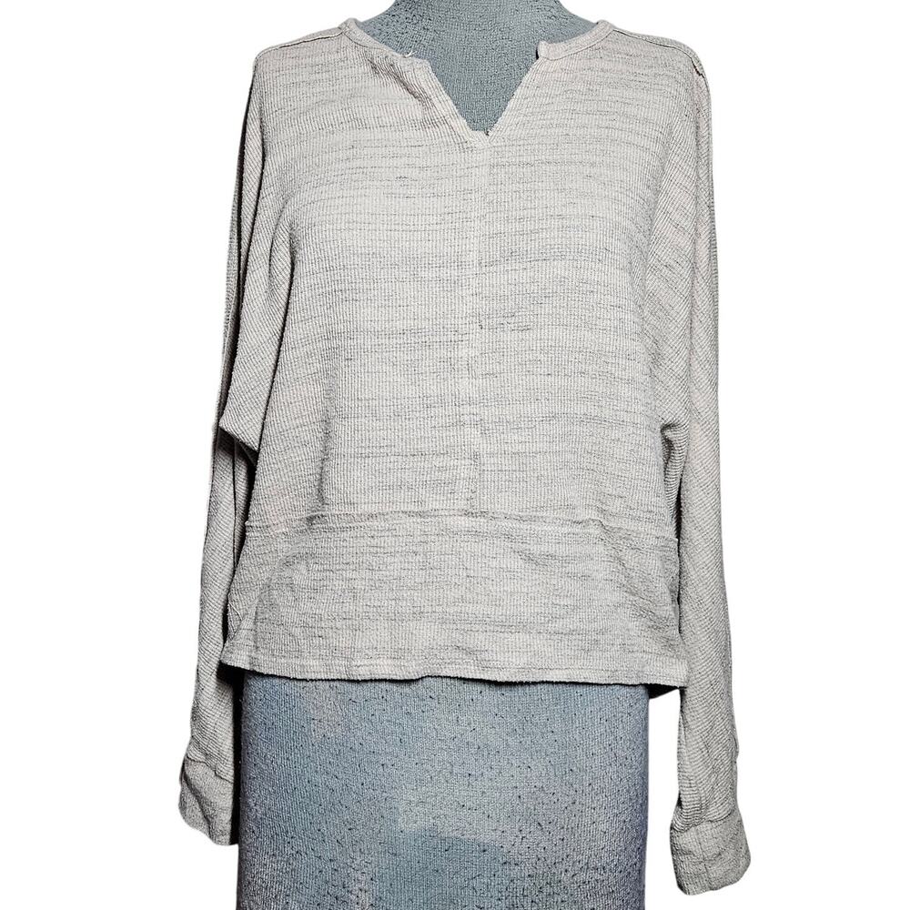 Cream Oversized Cotton Blend Top Size Small